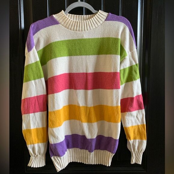Vintage Knitsystems Striped Knit Sweater | Medium - Picture 2 of 7